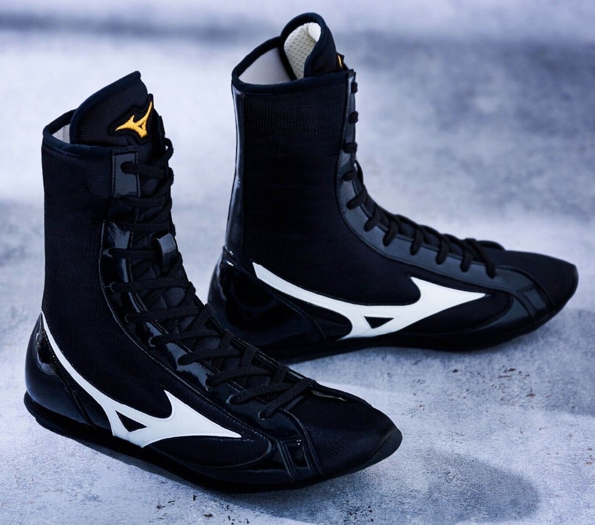 ミズノ ボクシングシューズ ブラック×ゴールド サイズ Mizuno
