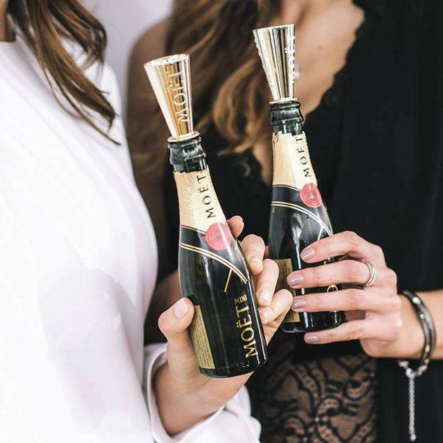 MOET CHANDON IMPERIAL GOLD ACRYLIC SIPPERS FOR MINI SPLIT BOTTLES