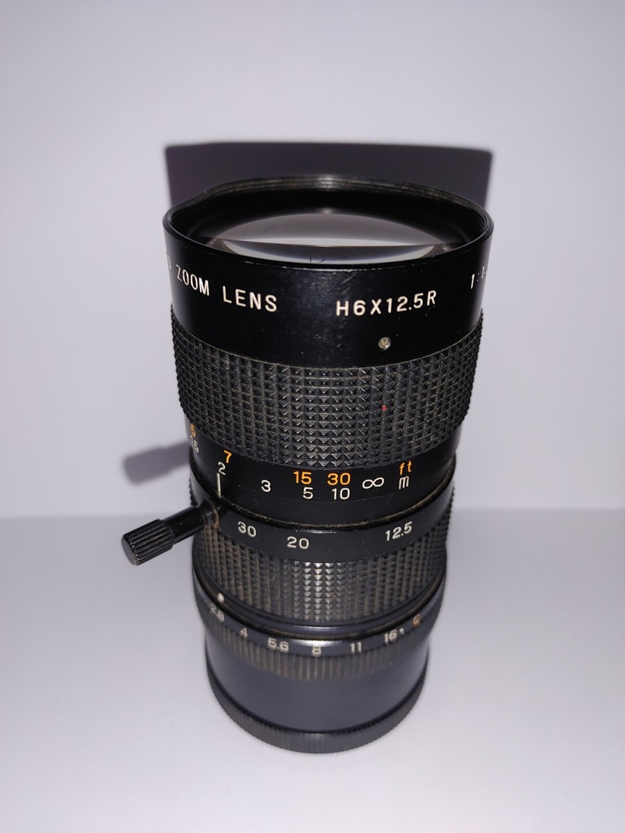 Vtg AS-IS Fujinon-TV Zoom Camera Lens H6X12.5R 1:1.2/12.5-75mm | eBay