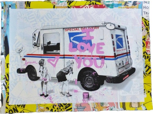 Shane Bowden CHANEL Pink N°5 Signed Unique Painting Mixed Media