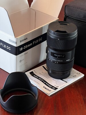 Sigma 18-35mm f1.8 DC HSM Canon Art Lens with Box and Case | eBay