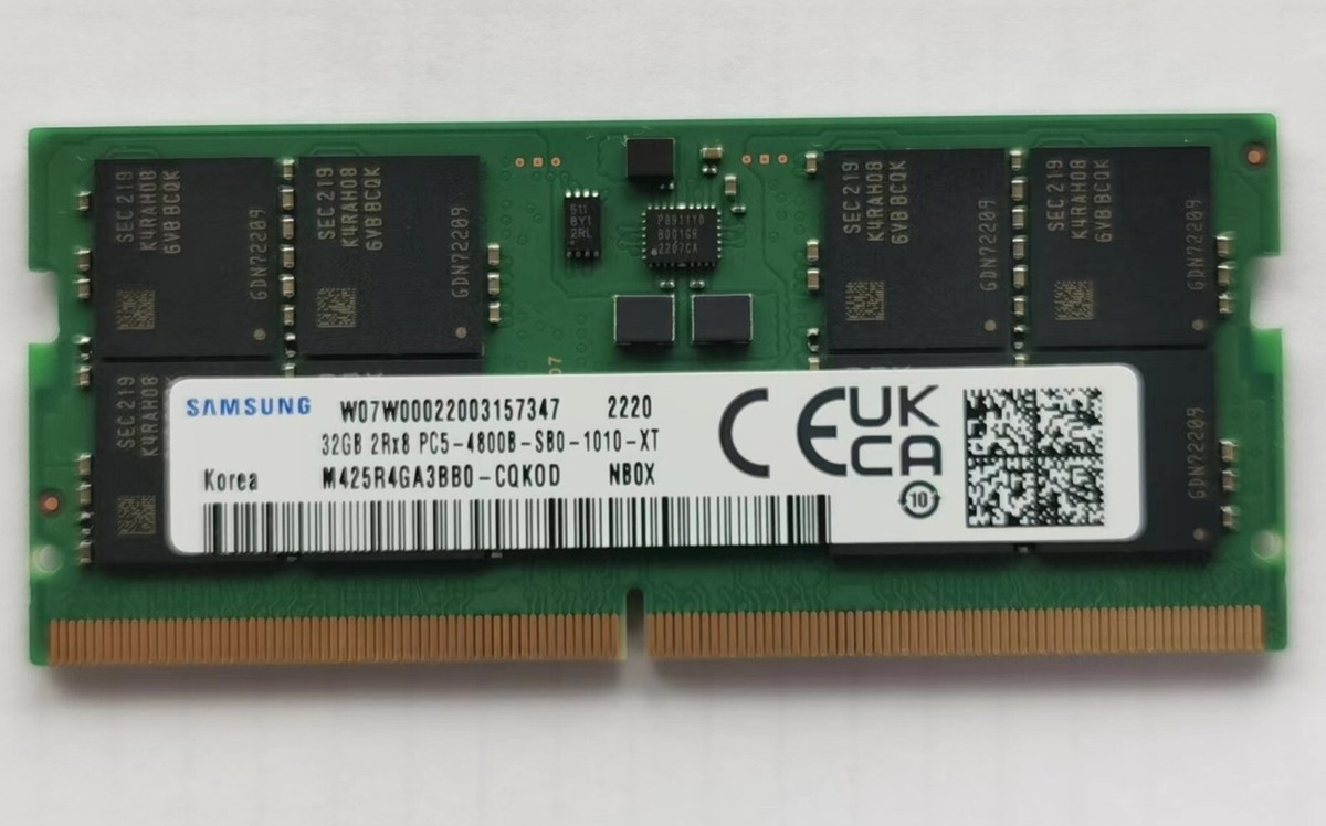SAMSUNG 32GB DDR5 4800 Laptop SODIMM RAM 2Rx8 PC5-4800Bfor DELL HP