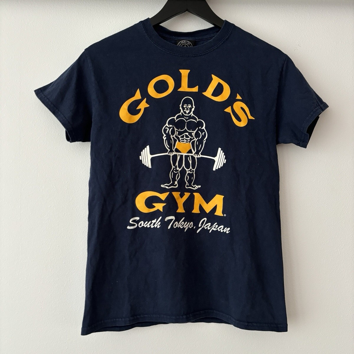 VTG Golds Gym Shirt South Tokyo Japan Mens Size Small Bodybuilder