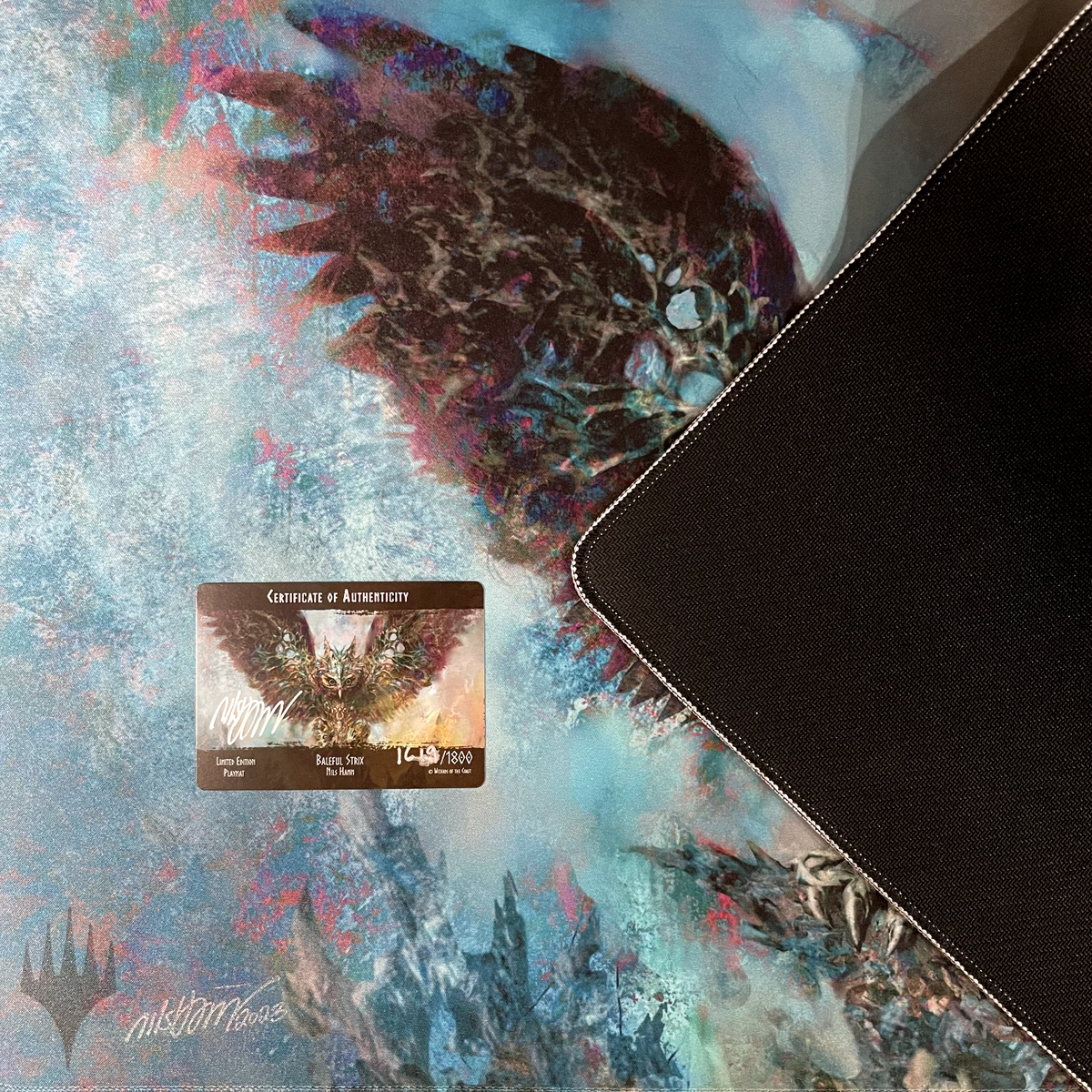 🦉Baleful Strix 1619/1800 Kickstarter Exclusive Playmat Nils Hamm