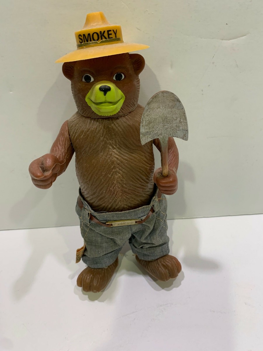 タグ付☆ビンテージ 1970's DAKINスモーキーベア フィギュアソフビ人形