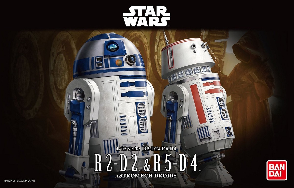 Bandai Star Wars R2-D2 R2D2 & R5-D4 R5D4 1/12 scale model kit New