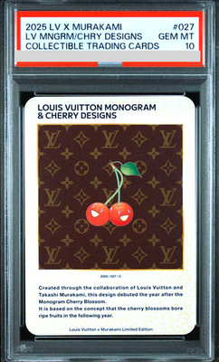 PSA 10 Louis Vuitton Takashi Murakami Monogram Cherry Trading Card