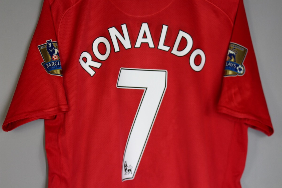 MANCHESTER UNITED 2007/2008 RONALDO #7 SOCCER FOOTBALL SHIRT