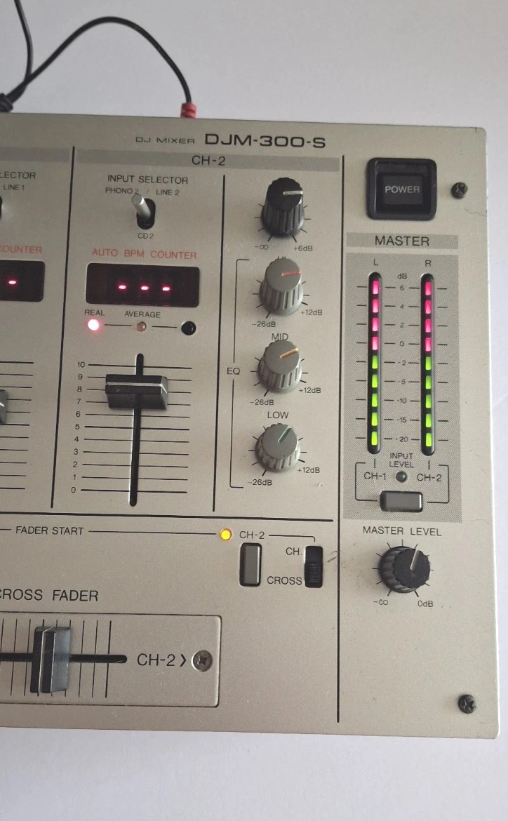 Pioneer DJM-300-S DJミキサー 赤白ケーブル両端オス付き Pioneer DJM