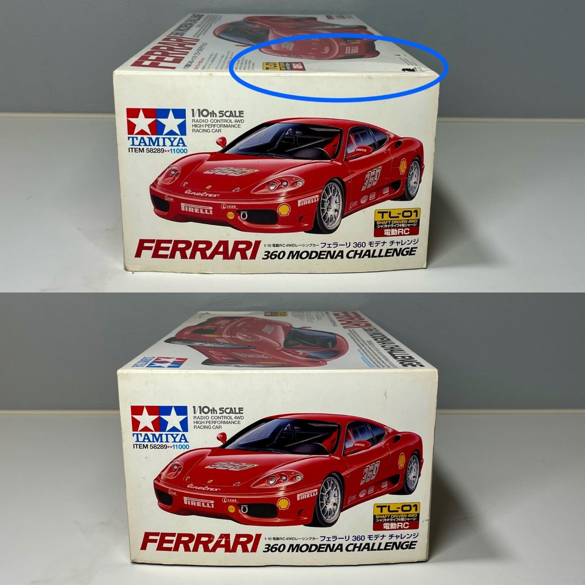 TAMIYA 58289 1/10 R/C Racing Car FERRARI 360 MODENA CHALLENGE (TL