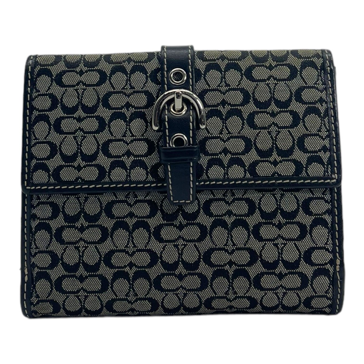 Vintage COACH Signature SOHO Buckle Bifold Wallet Change Purse