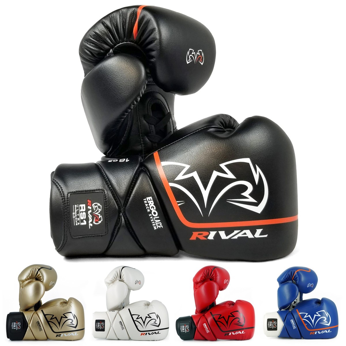 RIVAL Boxing RS1 2.0 Ultra Pro Lace-Up Sparring Gloves, Angled