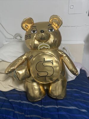 Sprayground Gold Rush Money bear Teddy Back Pack Limited Edition