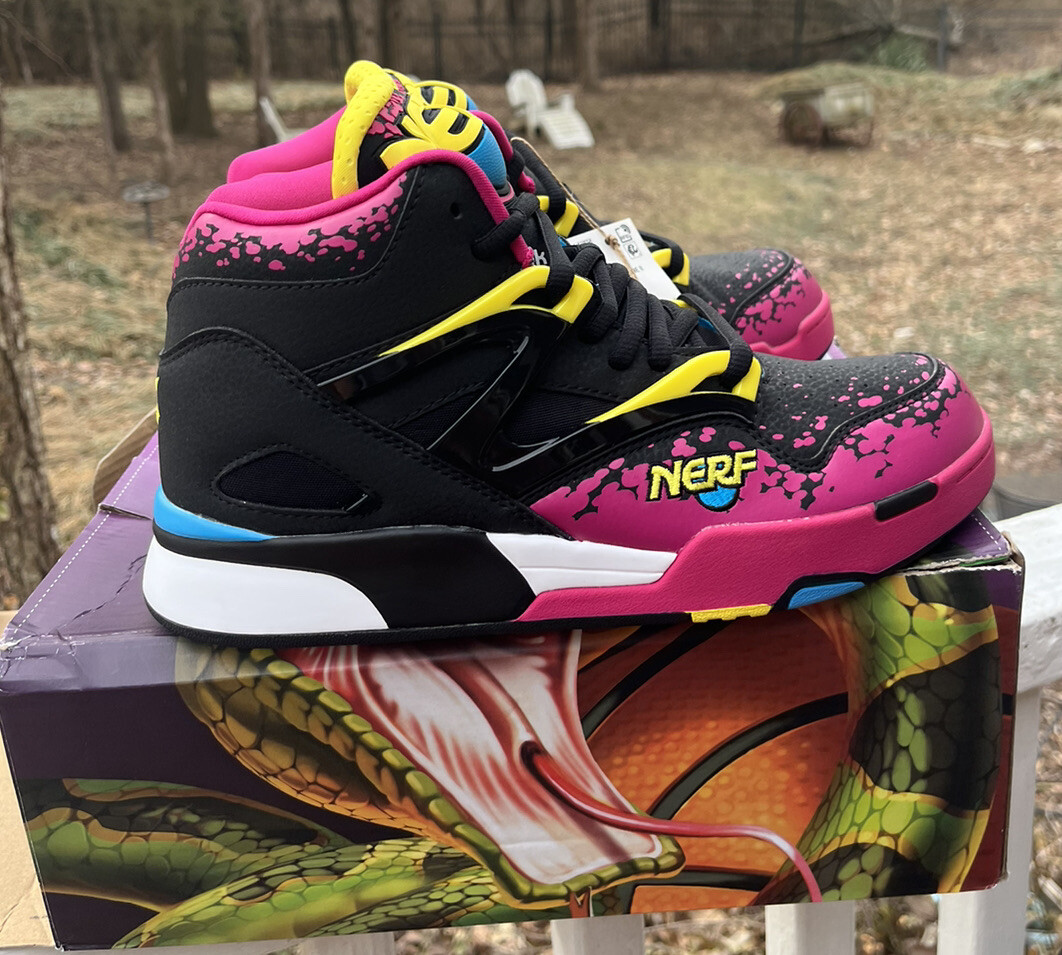 NERF REEBOK CLASSIC PUMP OMNI ZONE 2 II Black Pink Blue Yellow