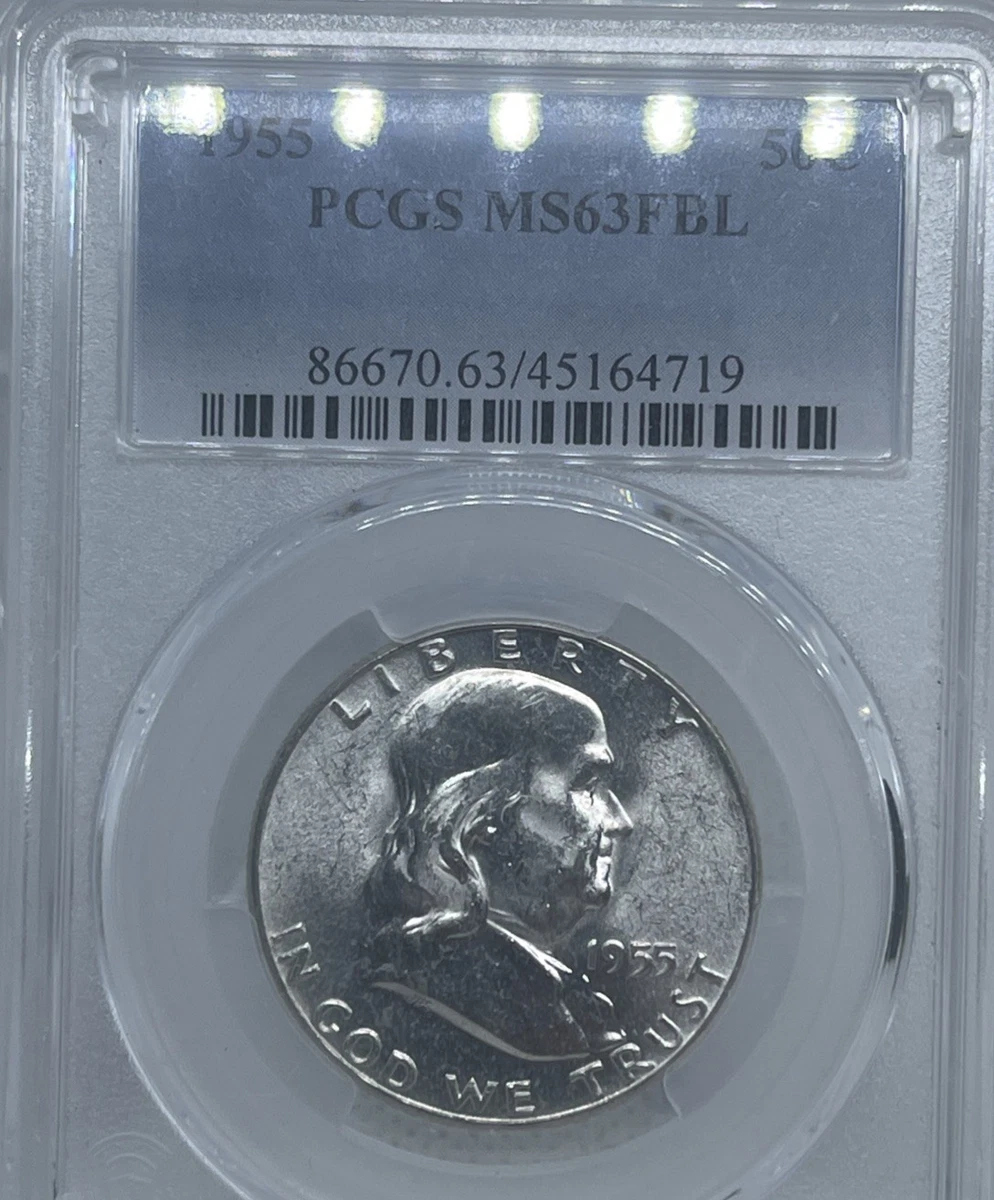 MS 63 Graded 1955 Franklin Half Dollars (1948-1963) for sale | eBay