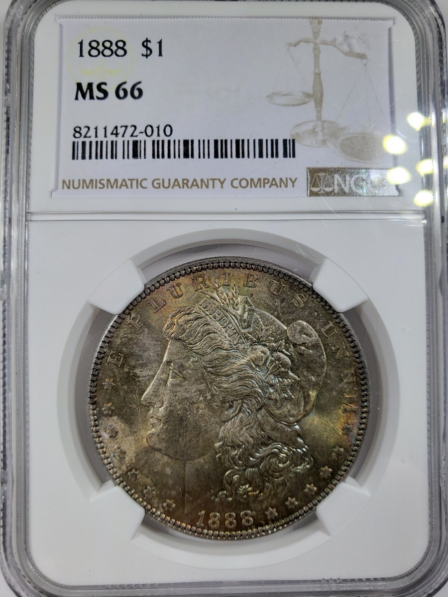 1888 P Morgan Silver Dollar NGC MS-66 Toned | eBay