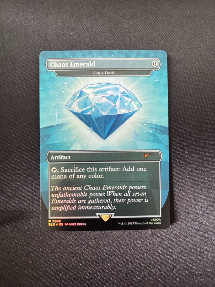 Chaos Emerald Light Blue 7036 (Lotus Petal) MTG Sonic The Hedgehog