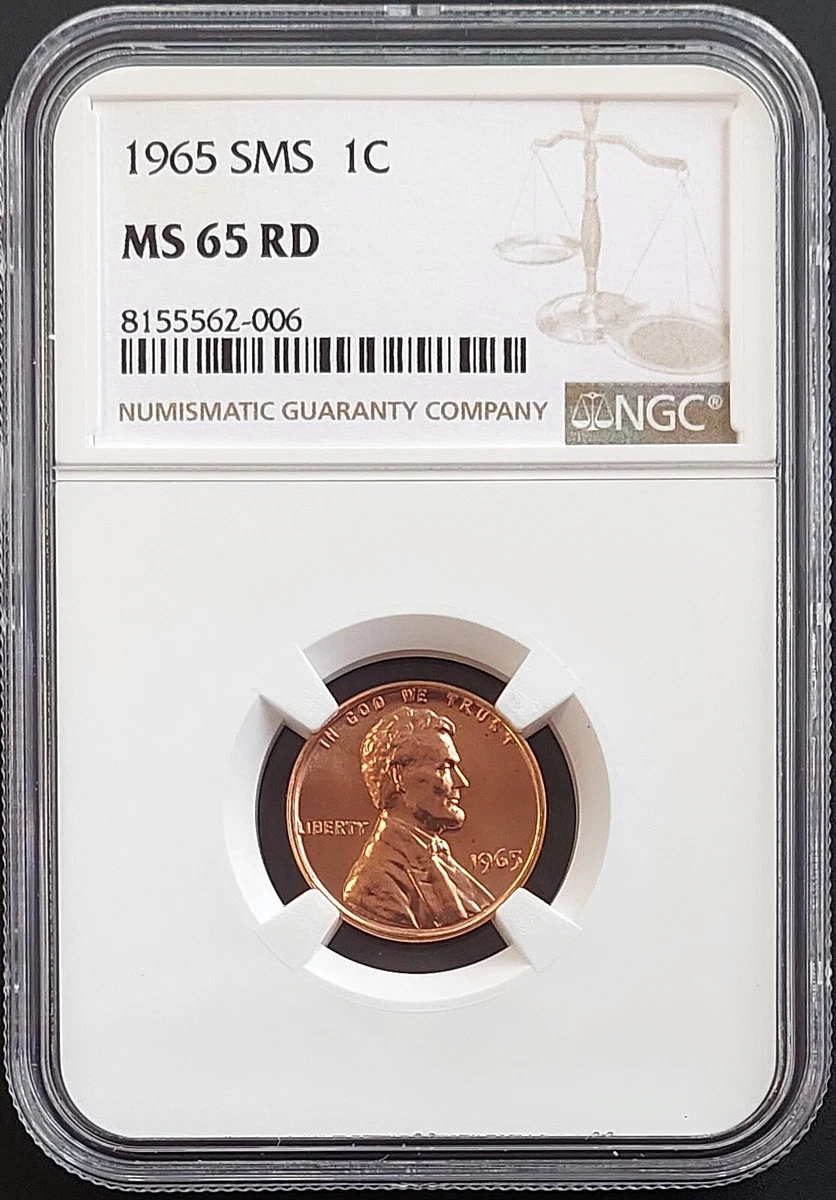 美品】1965 SMS プルーフリンカーン メモリアルセント1C レッド 美品