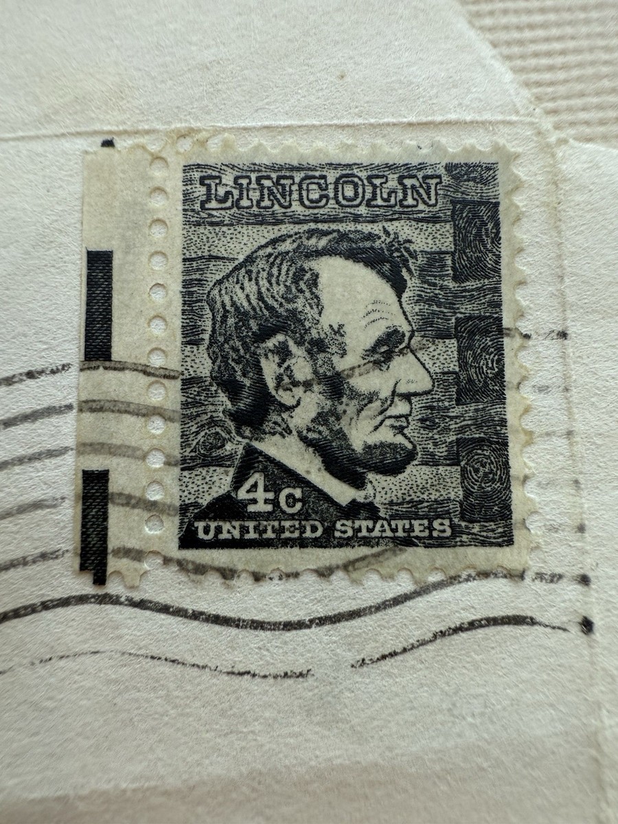 米国ビンテージ使用済切手 4￠リンカーン 米国ビンテージ使用済切手 4