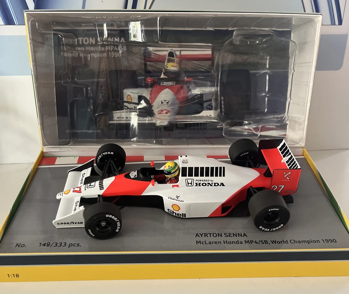 ミニカー ayrton senna mclaren honda MP4/7 1/43 Minichamps McLaren