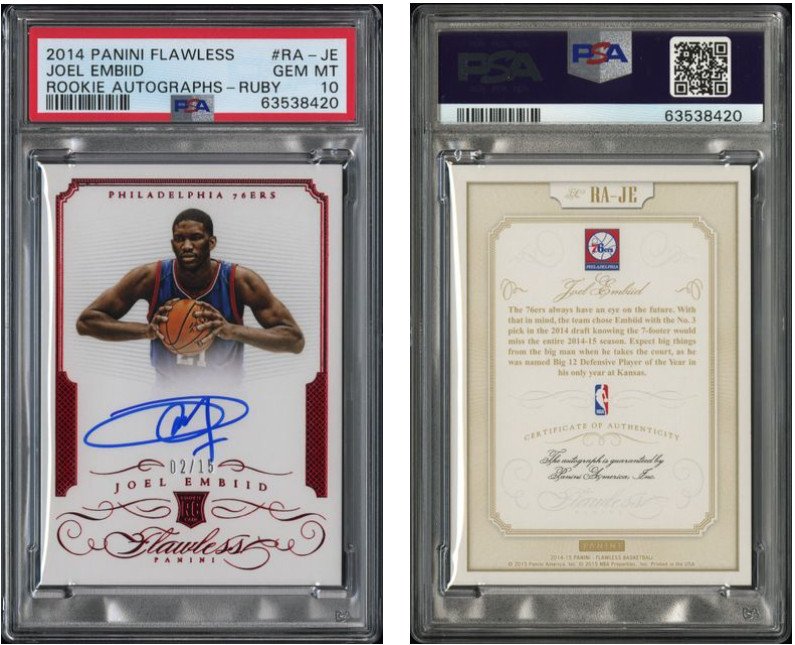 専用です。JOEL EMBIID ROOKIE auto panini psa9 専用です。JOEL