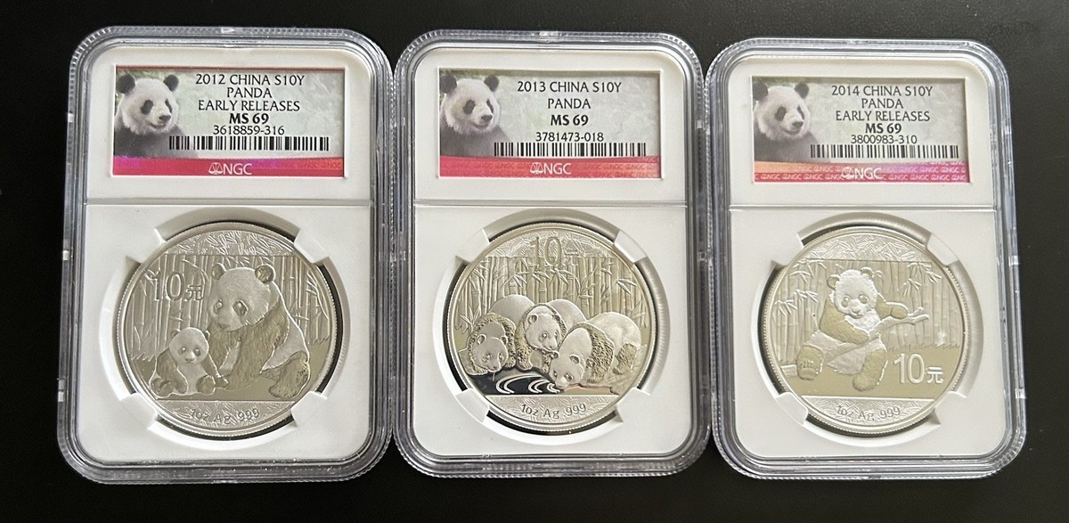 2014年パンダ銀貨NGC 鑑定ラベル英語バージョン 2014年 中国 1オンス