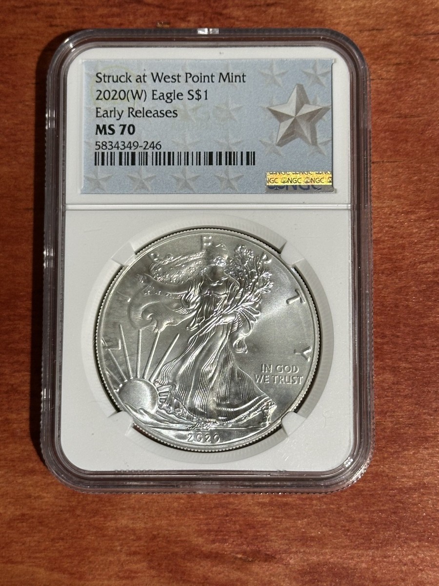 アメリカン シルバー イーグル銀貨2020 PCGS MS70 FS 新品】アメリカン