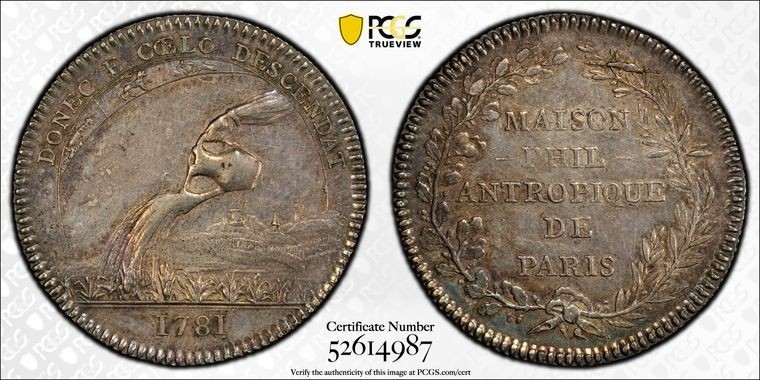 Toppop 美トーン PCGSMS62 フランス ジェトン 1860~79 Toppop 美トーン