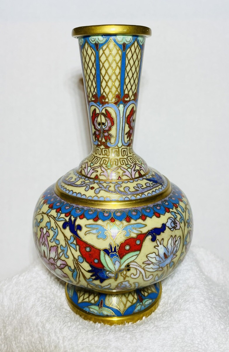 蠟型 青銅製 角型 瑞龍文 花瓶 二上元威 氏作 多