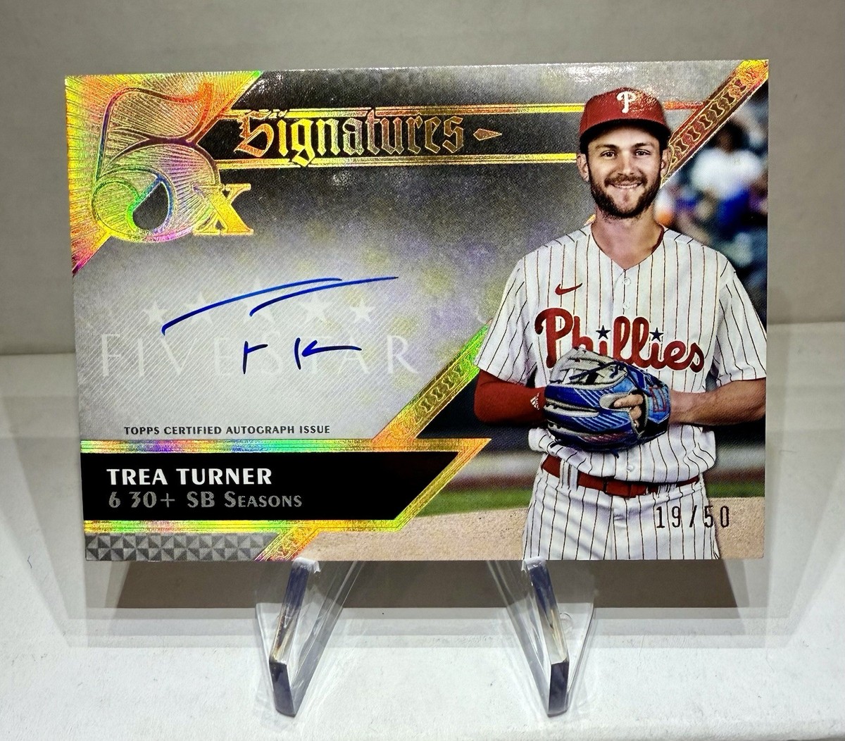 MLBカードTrea Turner ルーキー Auto 75枚シリBGS 9.5