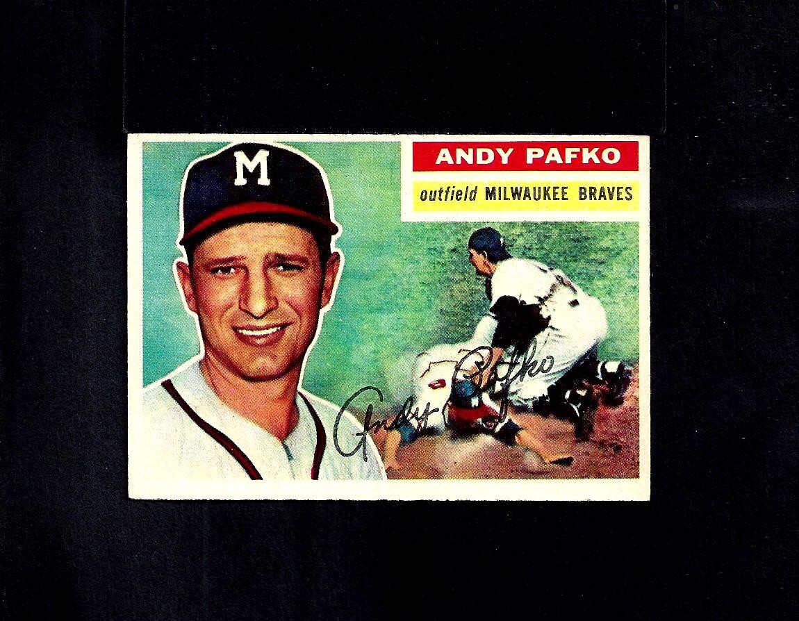 ゲームセンター・ゲームカード ANDY PAFKO 1956 TOPPS #312 PSA 8(OC