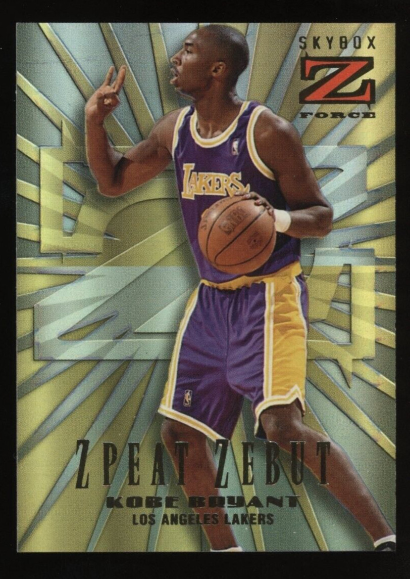 Kobe Bryant 1996 Skybox Z-Force #3 Z-Peat Zebut Price Guide