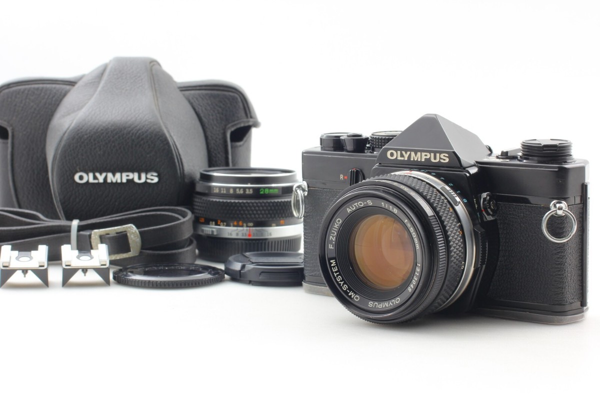 完動品】OLYMPUS OM-1 50mm f/1.8と28mm f3.5 完動品】OLYMPUS OM-1