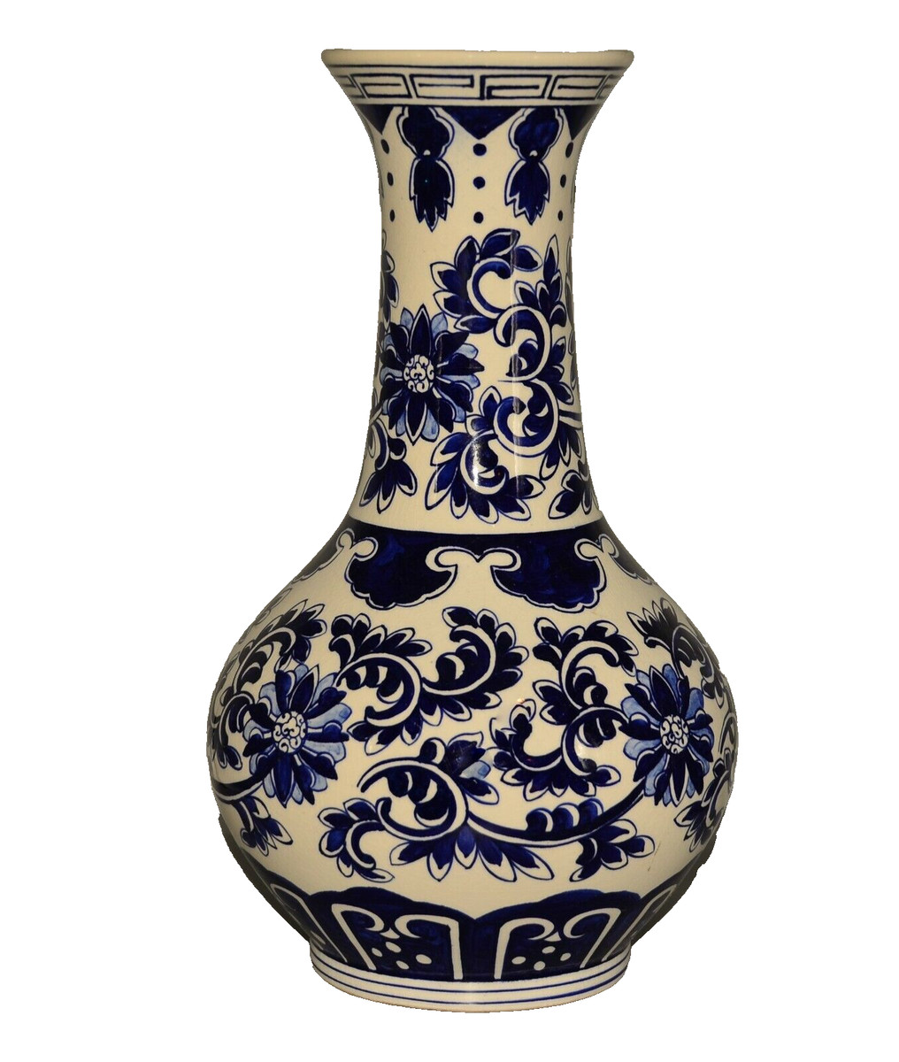 中国古美術 国宝写し明中期時代染付龍鳳凰文壺/K26 中国