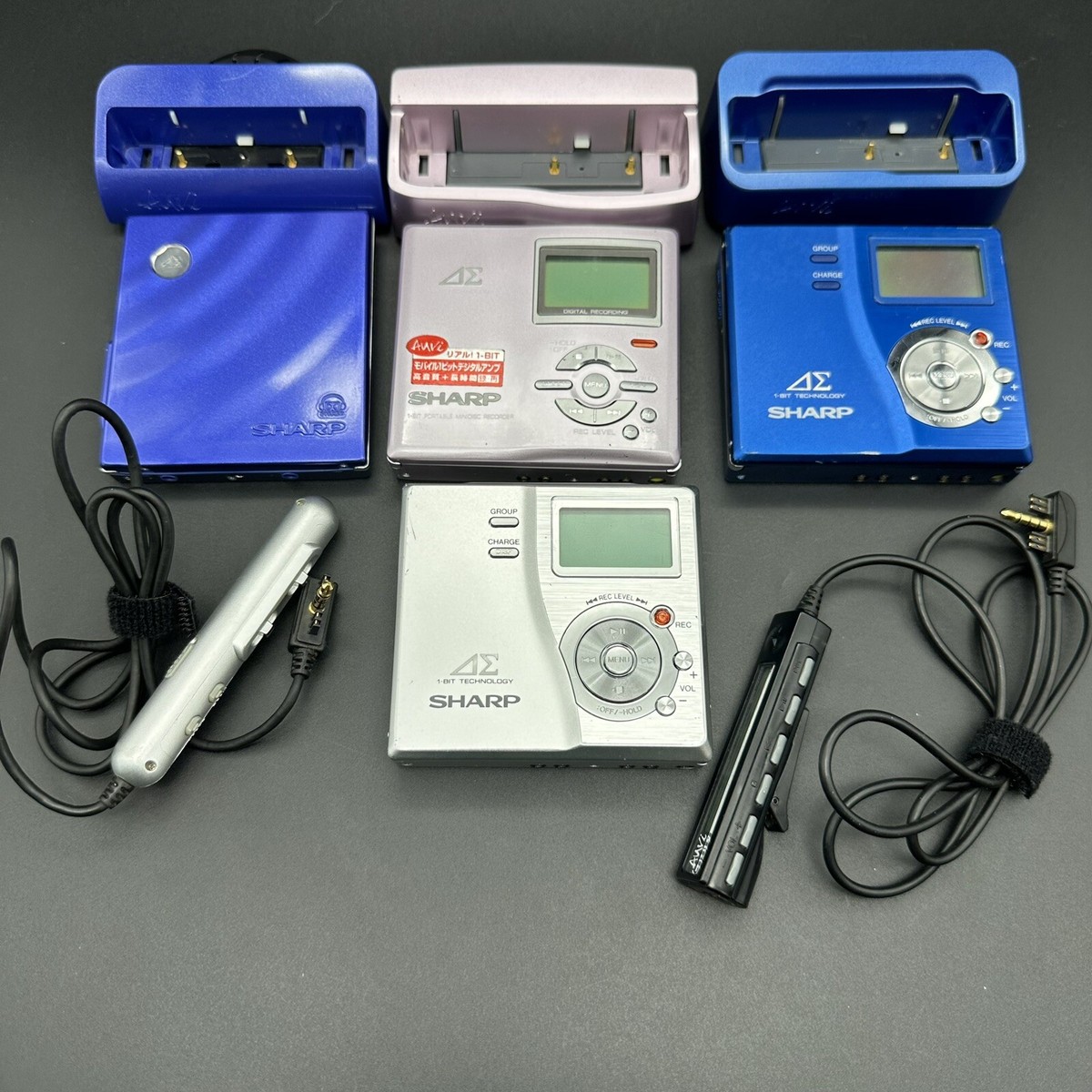 トップ 【】SHARP MDヘッドホンプレーヤー MD-ST500-Z ブルー SHARP MD