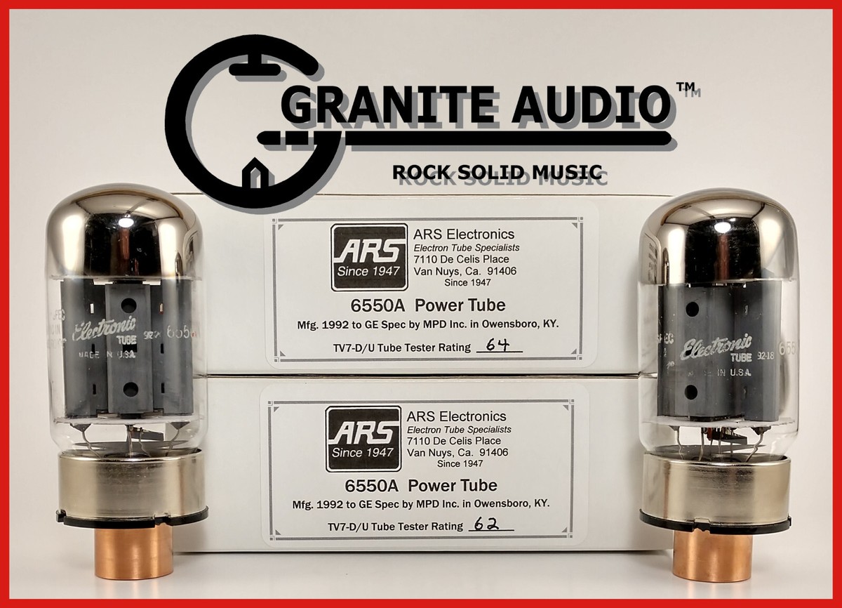 GENERAL ELECTRIC 6550A 真空管 2本 GENERAL ELECTRIC 6550A 真空管2本