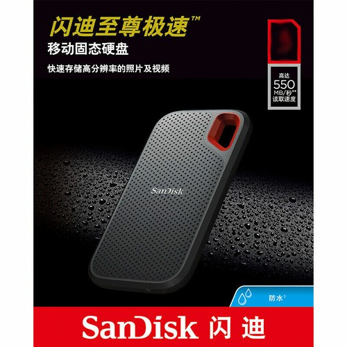 SanDisk Extreme 500GB USB-C Portable External SSD (SDSSDE60-500G