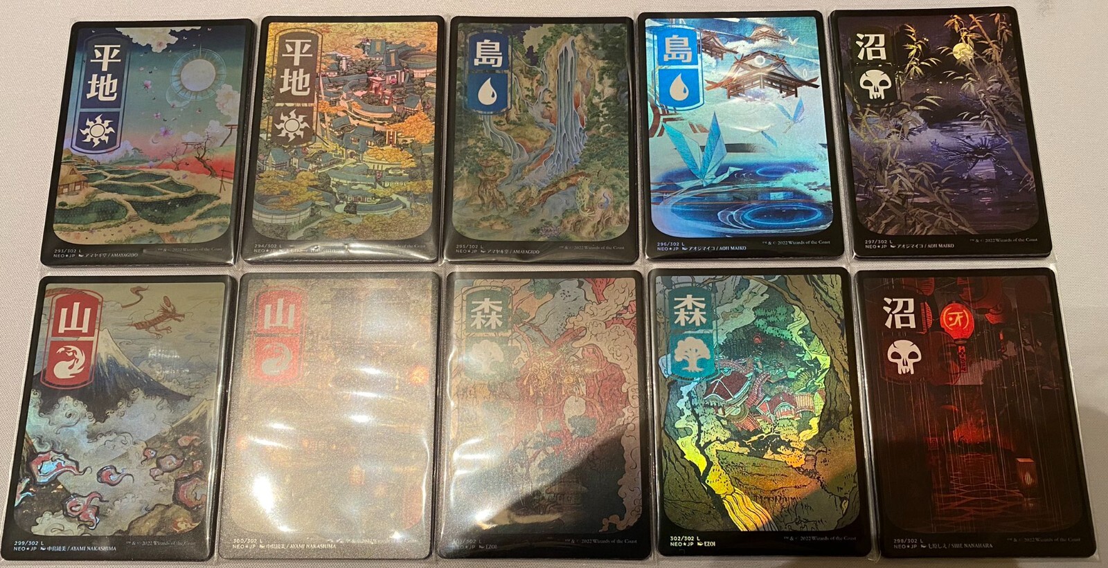 MTG 浮世絵土地セット foil ノンfoil NEO 神河 106枚 MTG FOIL Ukiyo-e