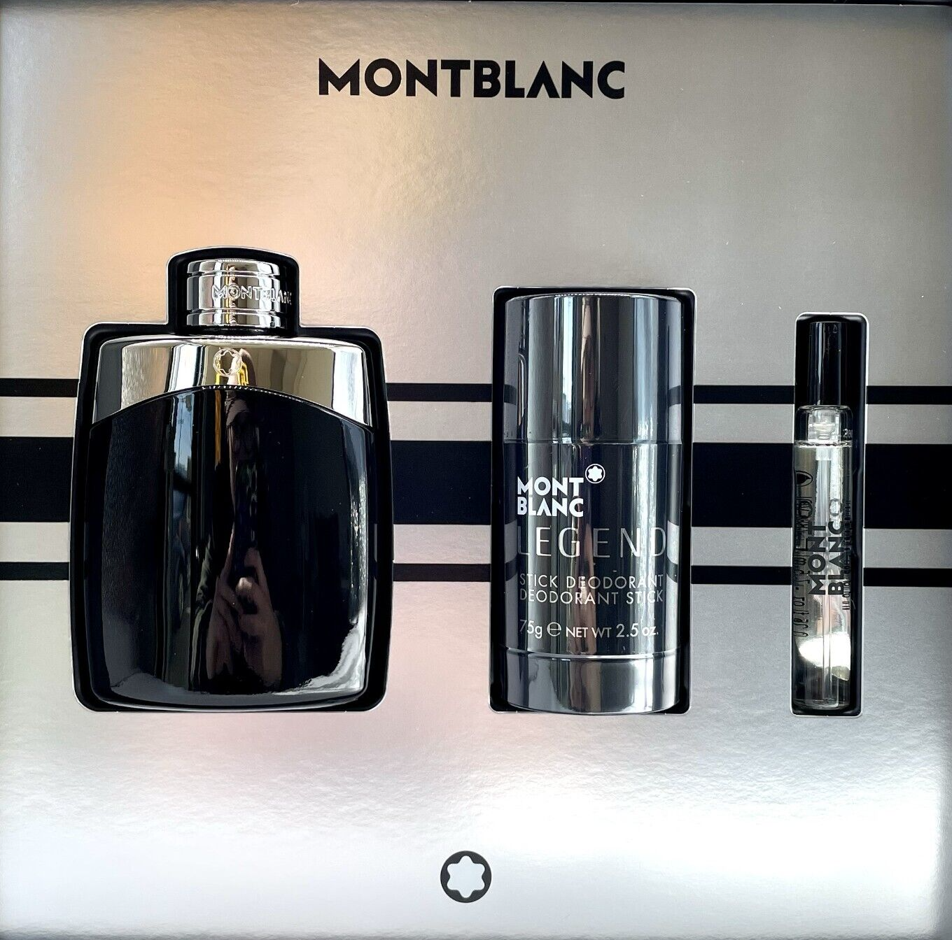 Mont Blanc Legend Men 3 Piece Set (3.4oz + 0.25oz EDT Spray + 2.5