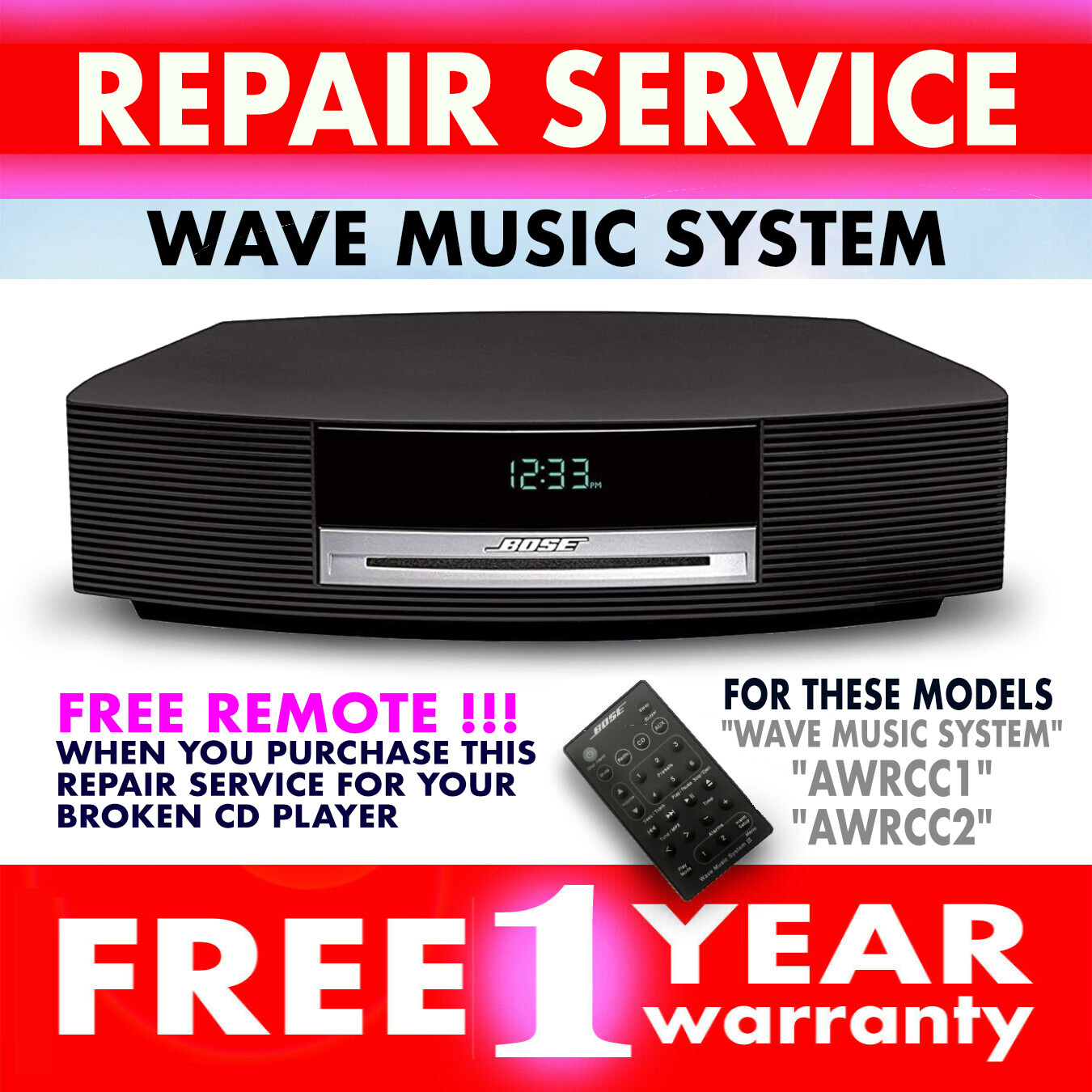 Refurbish Repair Service for Bose Series III CD Player Radio Wave