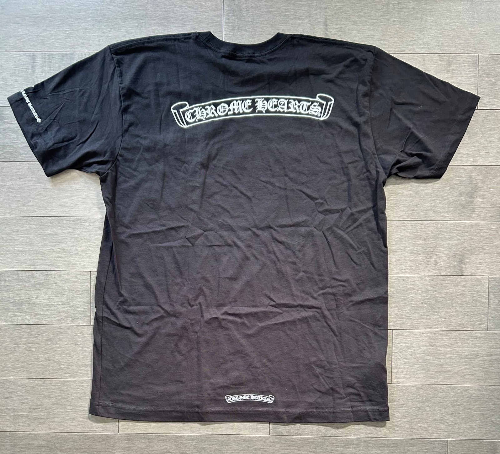 Chrome Hearts Scroll Logo Pocket TEE Black Size XL NEW 100
