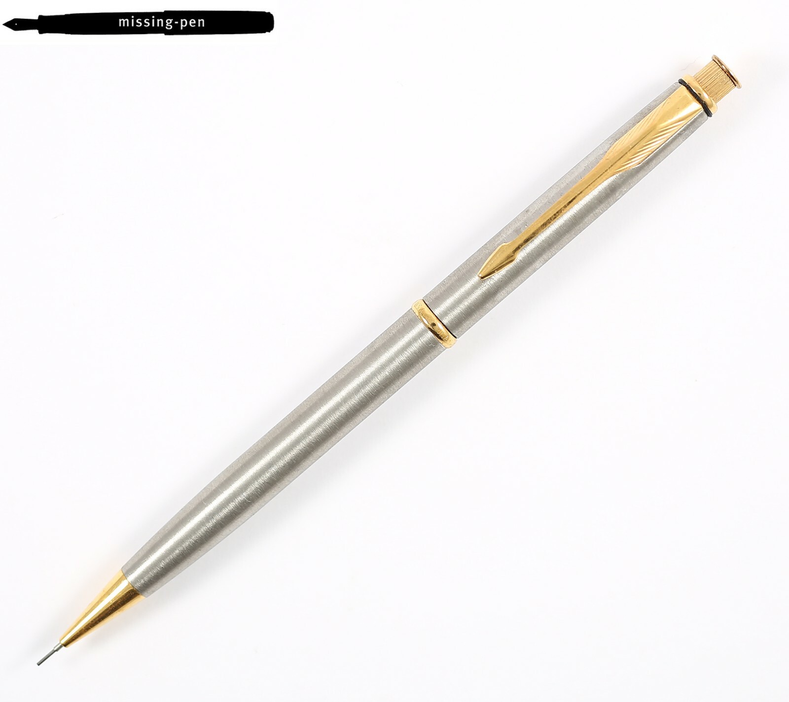 Parker Insignia Push Pencil (0.5 mm) in Brushed Silver - Gold