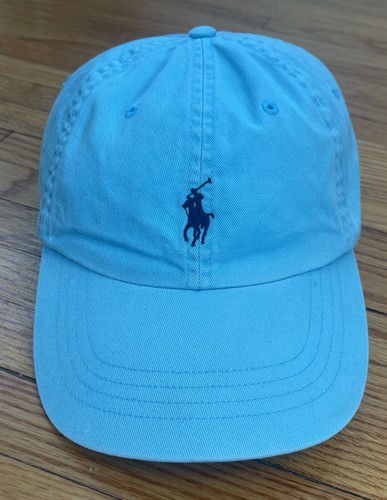 Vintage 90s Y2K Polo Ralph Lauren Blue Pony Strapback Dad Cap Hat