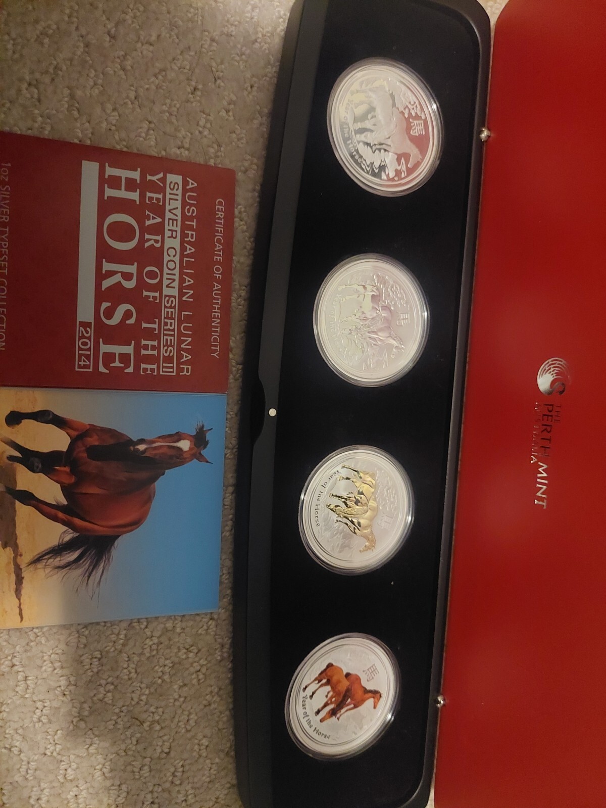 2014 Australian Lunar Year of the Horse Proof 4 Coin Set 4 oz