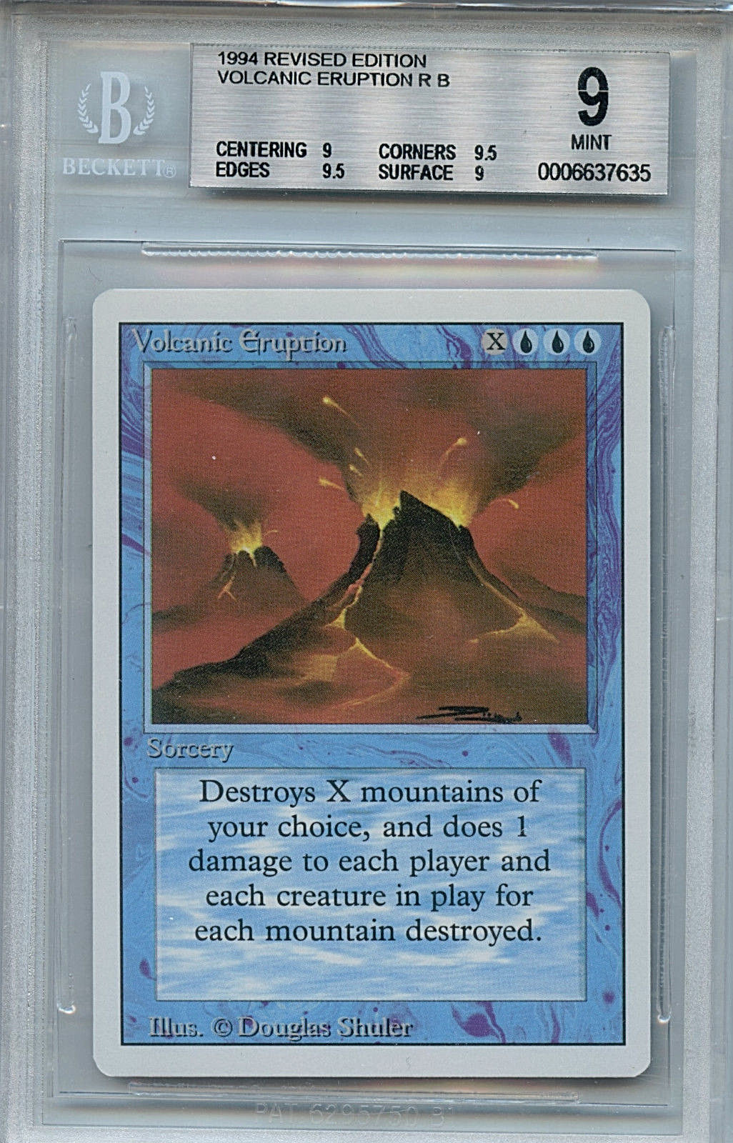 MTG Revised Volcanic Eruption BGS 9.0 (9) Mint Magic card WOTC