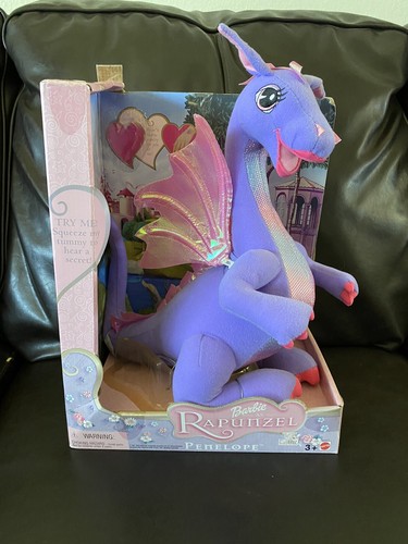 BARBIE RAPUNZEL PENELOPE PLUSH DRAGON MISSING LOCKET ORIGINAL