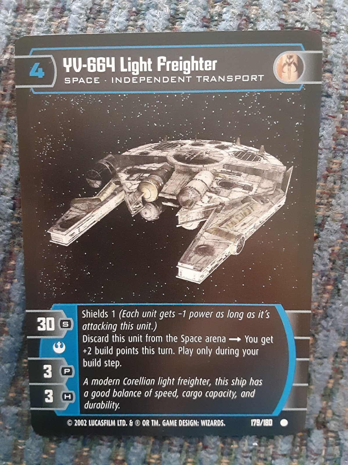 WOTC Star Wars TCG UNPLAYED A New Hope MINT # 179/180 YV-664 LIGHT