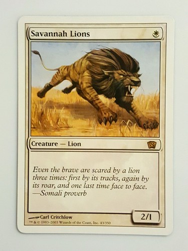 X1 Savannah Lions Mtg (Rare) 8th Edition MINT Collectible | eBay