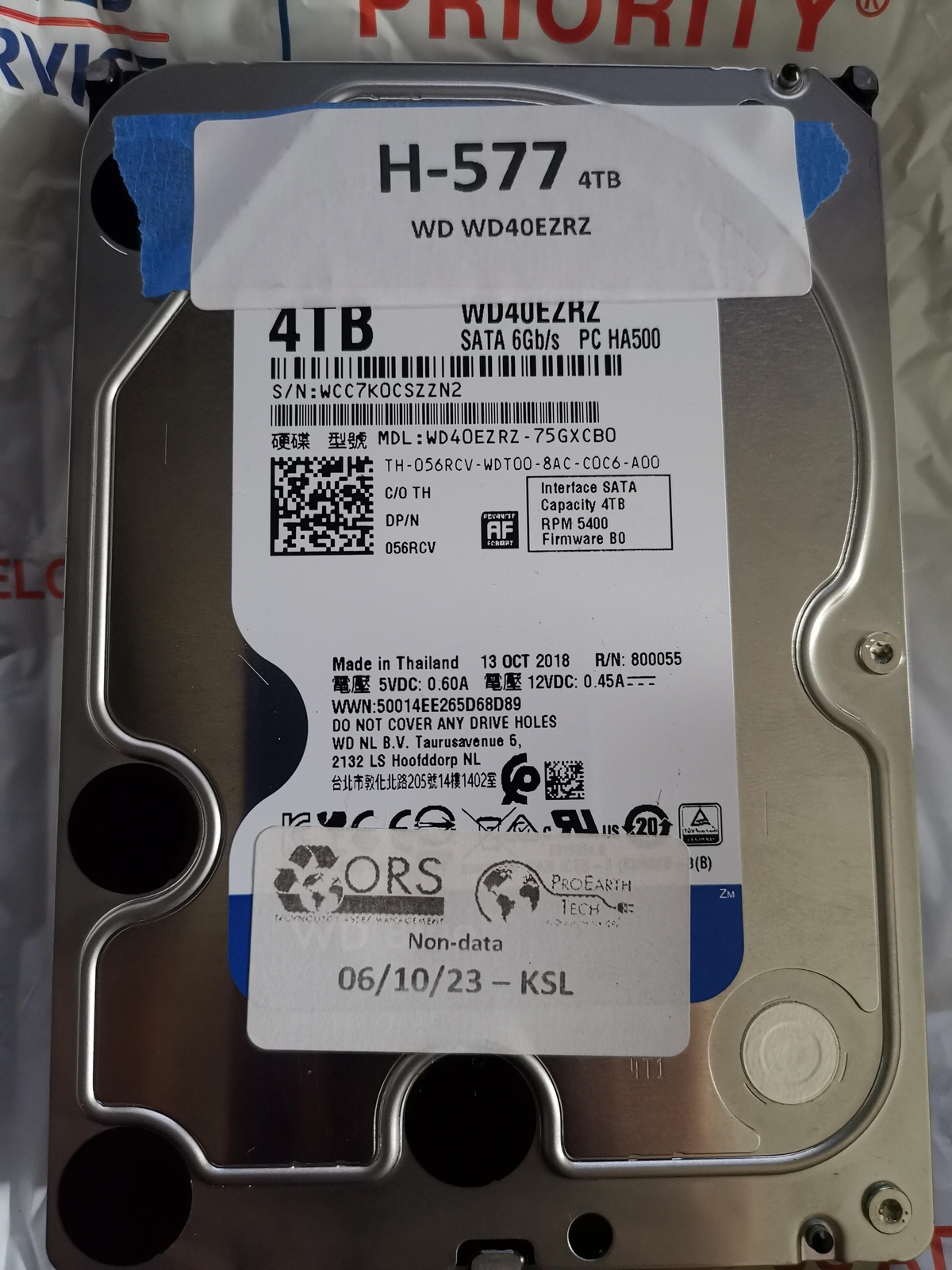 Western Digital Blue WD40EZRZ 4TB 3.5 SATA 6G HARD DRIVE