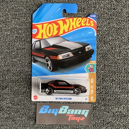 Hot Wheels 92 Ford Mustang Black #127 Mainline 2025 Case F (In